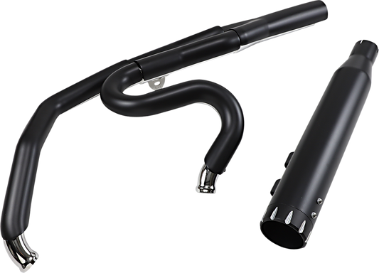 Bassani Road Rage 2-1 Black Exhaust 2017-2024 Harley M8 Touring FLHX FLHR FLHTKL