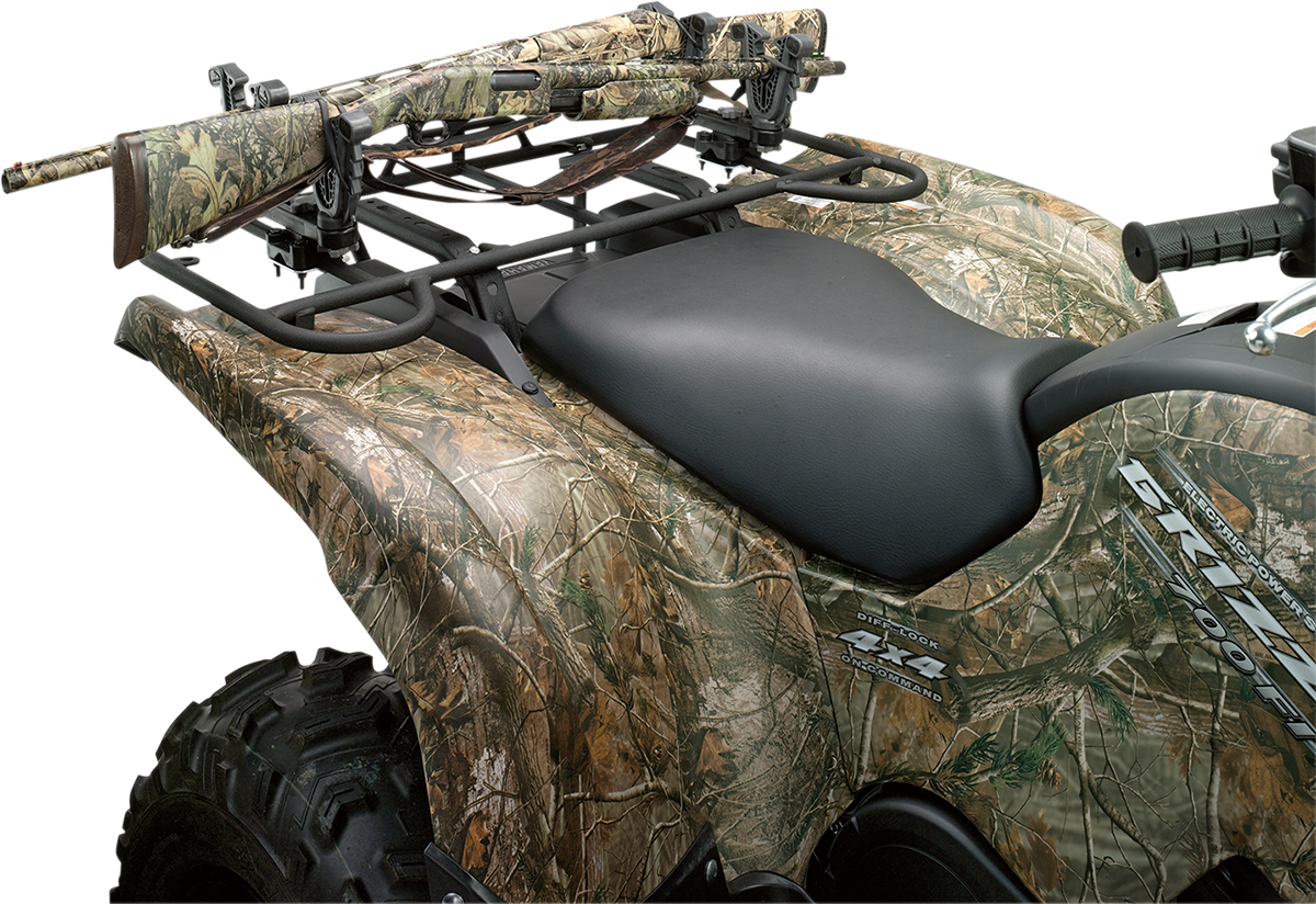Moose Utility Black Rear ATV V-Grip Hunting Shooting Double Gun Rack Holder