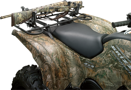 Moose Utility Black Rear ATV V-Grip Hunting Shooting Double Gun Rack Holder