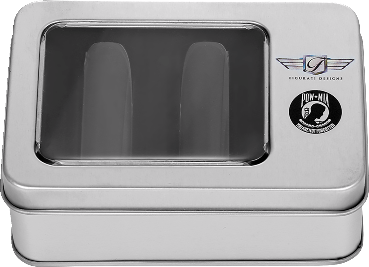 Figurati Designs POW-MIA Black Long Magnetic Docking Hardware Covers for Harley