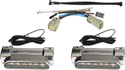 Custom Dynamics Chrome LED Engine Guard Lights 2014-2024 Harley Trike Tri Glide