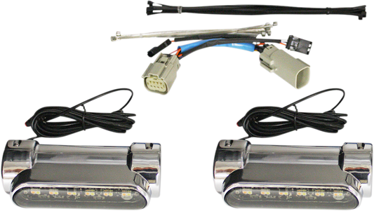 Custom Dynamics Chrome LED Engine Guard Lights 2014-2024 Harley Trike Tri Glide