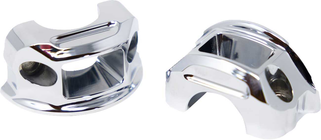 Kodlin Chrome Brake Clutch Lever Perch Clamps for 2018-2024 Harley Softail M8