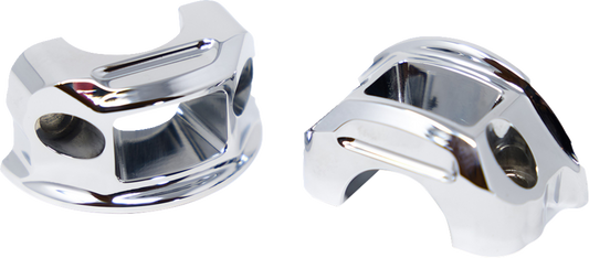 Kodlin Chrome Brake Clutch Lever Perch Clamps for 2018-2024 Harley Softail M8
