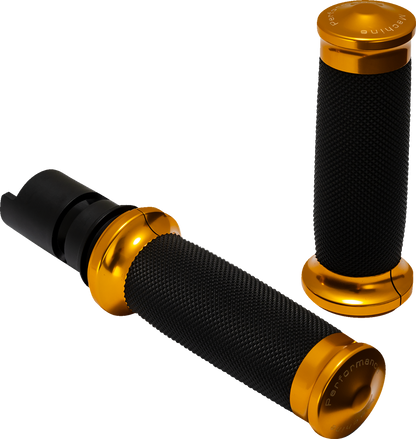 Performance Machine Contour Gold Hand Grips for 2023-2025 Harley Touring Softail