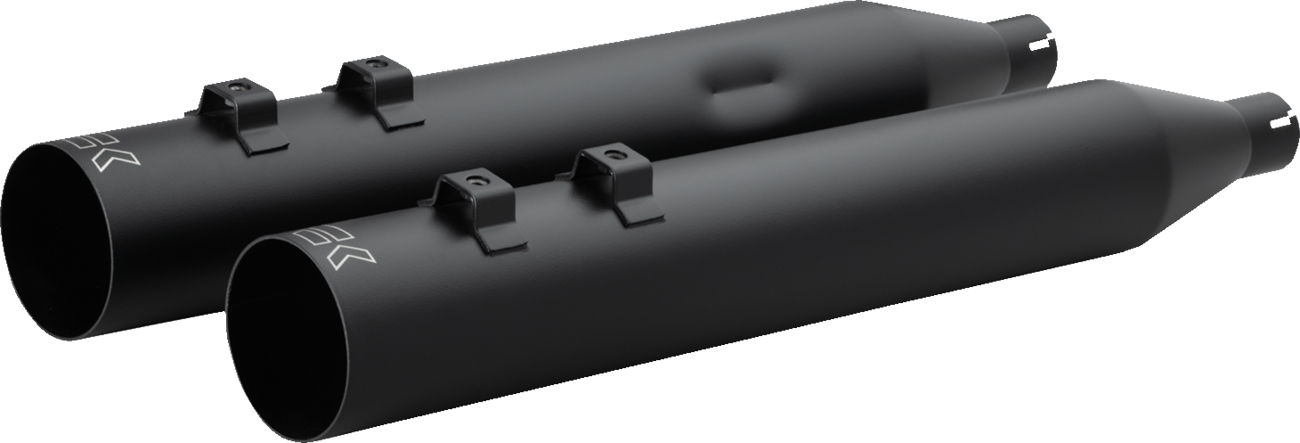 Khrome Werks 4" HP-Plus Black Slip On Mufflers fits 1995-2016 Harley Touring