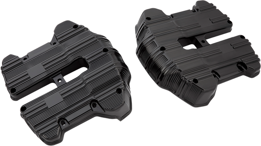 Arlen Ness 10 Gauge Black Engine Rocker Box Covers for 2017-2024 Harley Touring