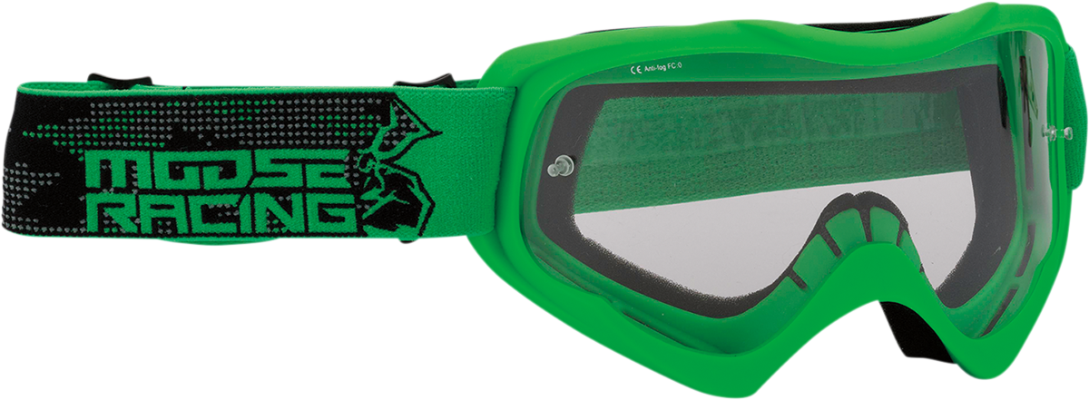 Moose Qualifier Agroid Green Motorcycle Riding Dirt Bike Racing Goggles MX