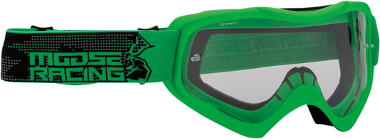 Moose Qualifier Agroid Green Motorcycle Riding Dirt Bike Racing Goggles MX