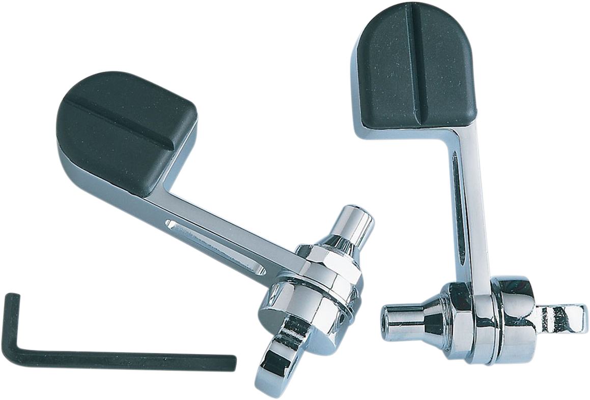Kuryakyn 8074 Chrome ISO Pair Stirrup Heel Rest With Out Pegs Harley Davidson