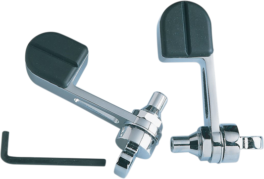Kuryakyn 8074 Chrome ISO Pair Stirrup Heel Rest With Out Pegs Harley Davidson
