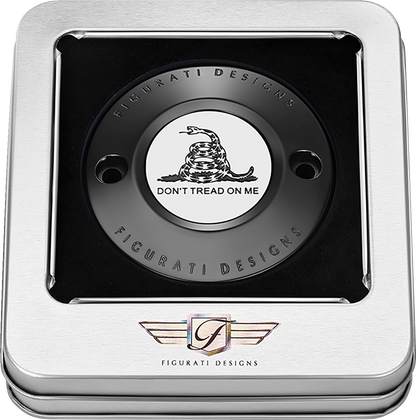 Figurati Designs Don't Tread on Me Black Timing Cover for 2017-2023 Harley M8