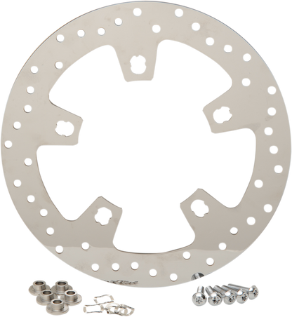 Drag Specialties Stainless Steel Drilled Front Brake Rotor 2014-2023 Touring