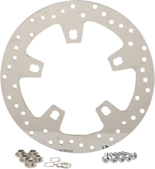 Drag Specialties Stainless Steel Drilled Front Brake Rotor 2014-2023 Touring