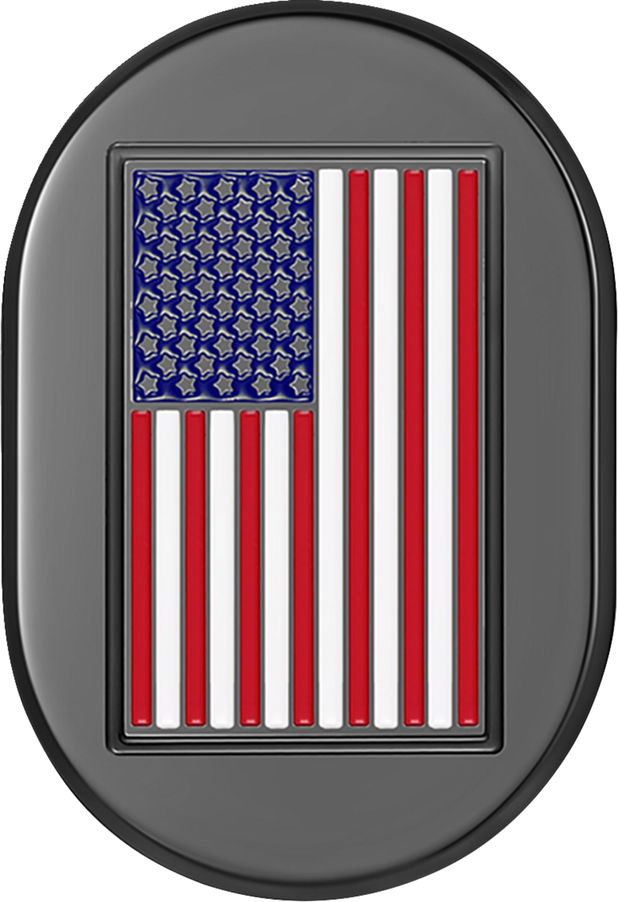 Figurati American Flag Black Right Side Antenna Insert 2009-2023 Harley Touring