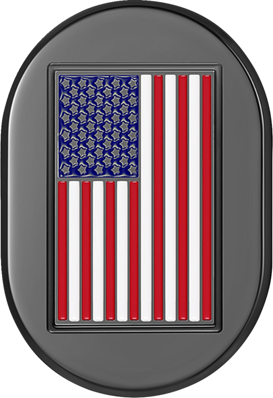 Figurati American Flag Black Right Side Antenna Insert 2009-2023 Harley Touring