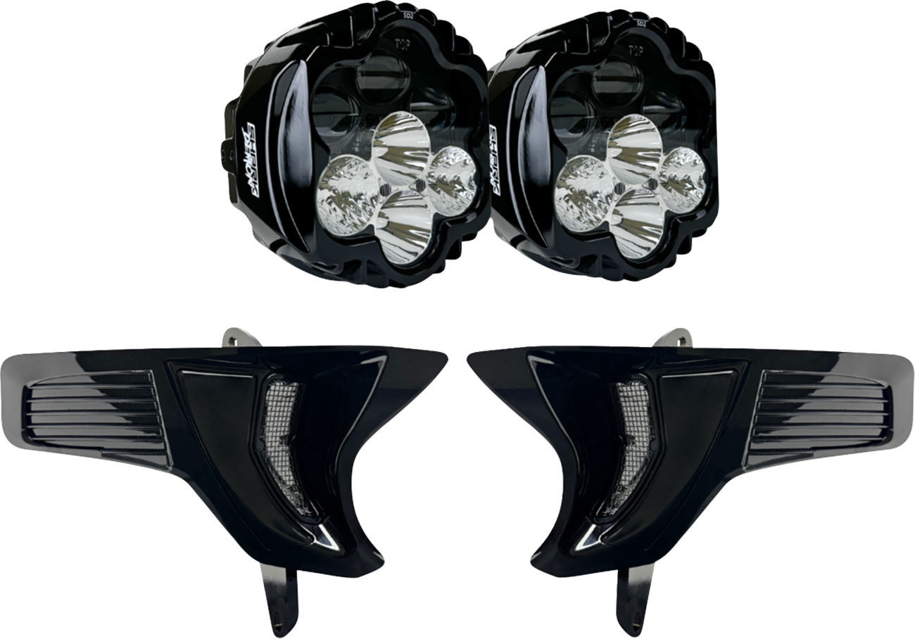 Custom Dynamics Shark Demon 2 Dual Headlight Kit for 2023-2025 Harley Road Glide