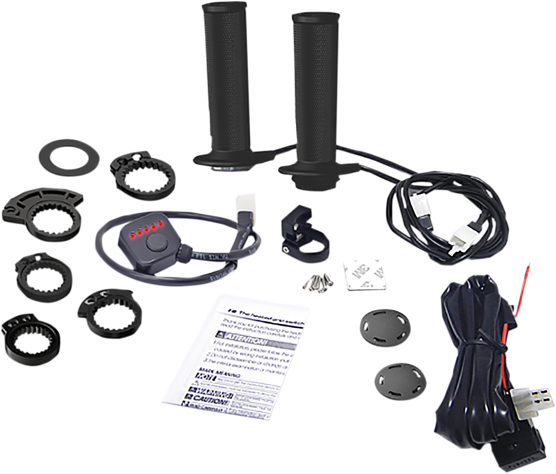 Koso MX-1 Universal Black Heated 7/8" Handlebar Twist Throttle Grips AX1070G0