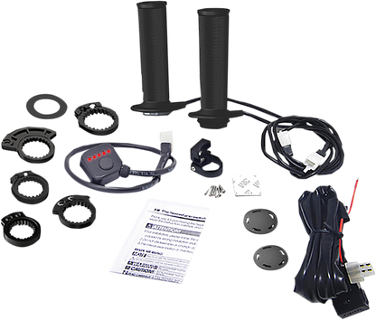 Koso MX-1 Universal Black Heated 7/8" Handlebar Twist Throttle Grips AX1070G0