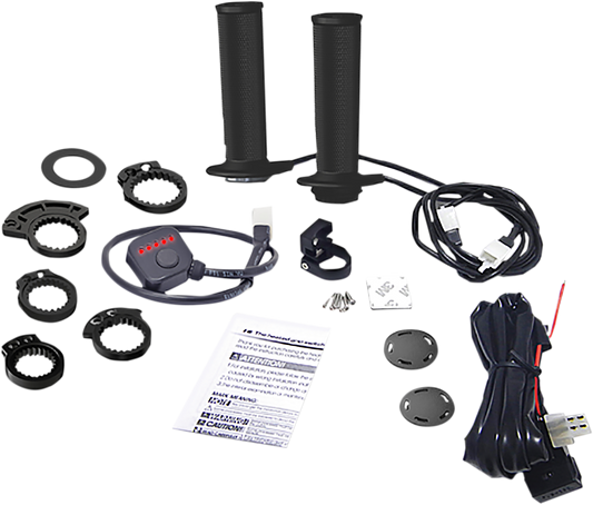 Koso MX-1 Universal Black Heated 7/8" Handlebar Twist Throttle Grips AX1070G0