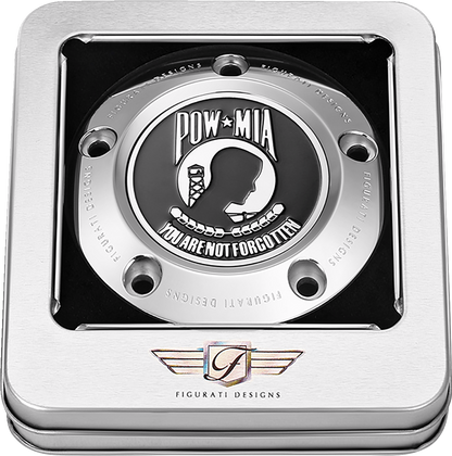 Figurati Designs POW-MIA Stainless Steel Timing Cover for 1999-2017 Harley