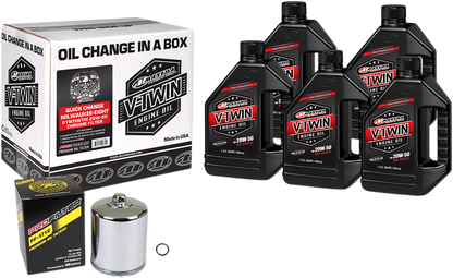 Maxima M8 Oil Quick Change Kit & Chrome Filter for 2017-2022 Harley Davidson M8
