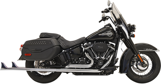 Bassani 2-2 Chrome True Dual 36" Fishtail Exhaust 2018-2019 Harley Softail FLDE