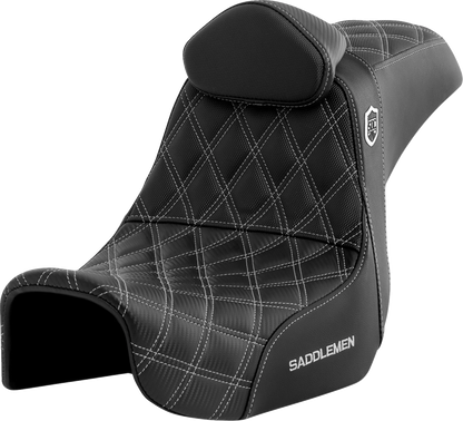 Saddlemen SDC Pro Series Silver Lattice Seat & Backrest fits 2006-17 Harley Dyna