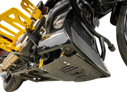 Thrashin Carbon Fiber Forged Gold Skid Plate fits 2023-2025 Harley Touring FLHX