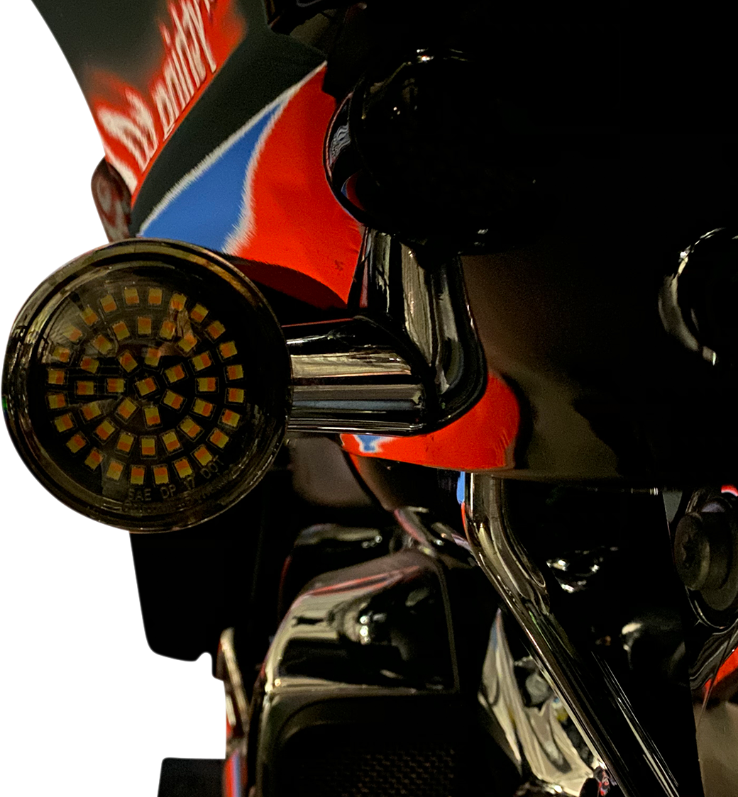 Custom Dynamics Genesis 4 LED Bullet 1157 Turn Signal Inserts for 2000-25 Harley