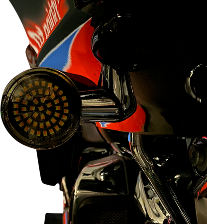 Custom Dynamics Genesis 4 LED Bullet 1157 Turn Signal Inserts for 2000-25 Harley