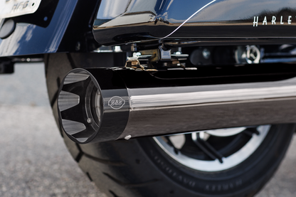 S&S Sidewinder Lava Chrome 2-1 Exhaust System for 2017-2024 Harley Touring M8
