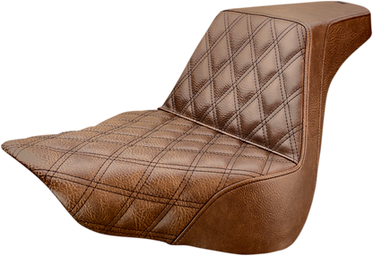 Saddlemen Brown Step-Up Lattice Seat 2018-2026 Harley Softail Fat Boy Breakout