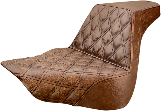 Saddlemen Brown Step-Up Lattice Seat 2018-2025 Harley Softail Fat Boy Breakout