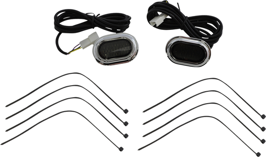 Custom Dynamics Chrome LED Antenna Grommet Lights 2006-2022 Harley Touring FLHX
