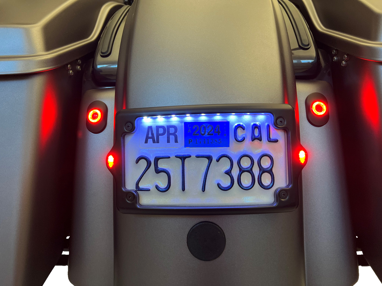 Kodlin Elypse Black Curved LED License Plate Kit 2013-2023 Harley Touring FLTR