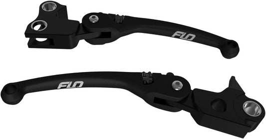 Flo MX Motorcycle Black Handlebar Lever Set 2014-2016 Harley Touring Models FLHR