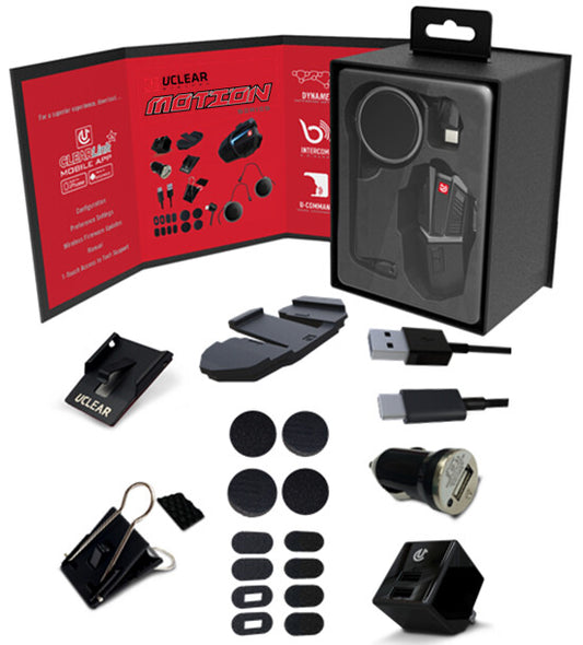 Uclear Motion 4 Lite Universal Bluetooth Motorcycle Fullface Helmet Communicator