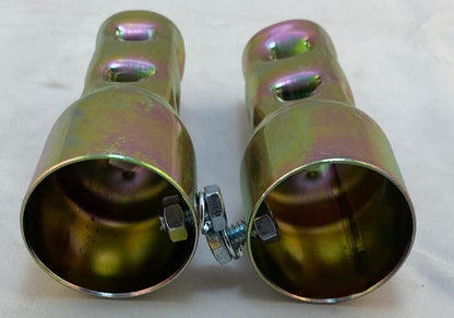 Vtwin 4" long 1-3/4" steel pipe Exhaust Muffler Drag baffle set Harley pipes