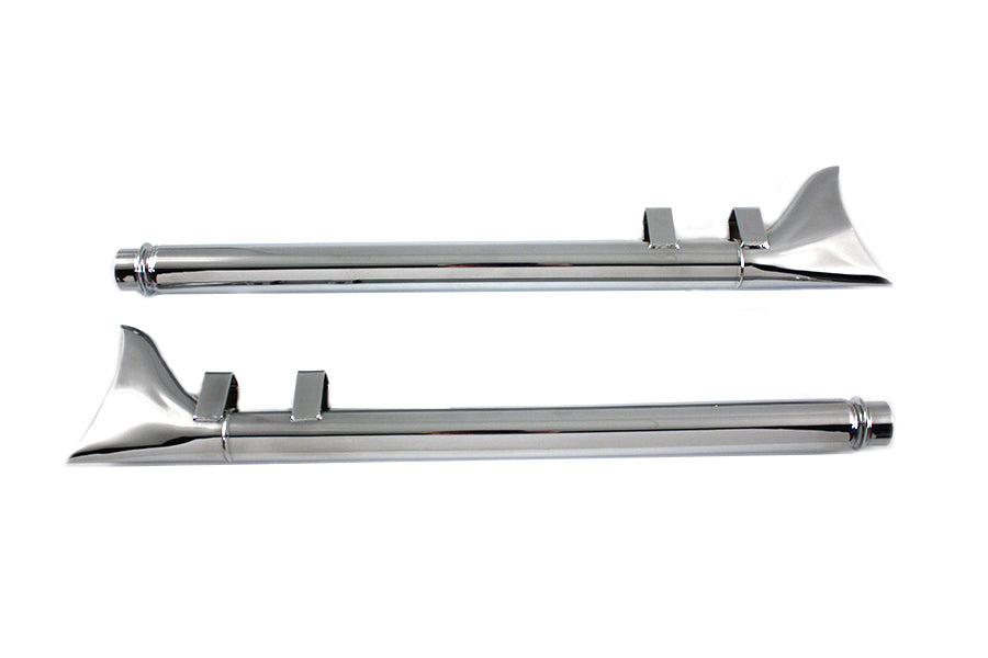Wyatt Gatling Motorcycle 29" Fishtail Exhaust Muffler Kit 1985-1994 Harley FLT