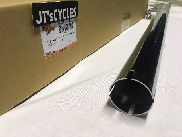Vtwin Wyatt Gatling 33" Straight Fishtail Mufflers for 1995-16 Harley Touring FLHT