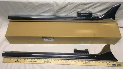 Vtwin Wyatt Gatling 33" Straight Fishtail Mufflers for 1995-16 Harley Touring FLHT
