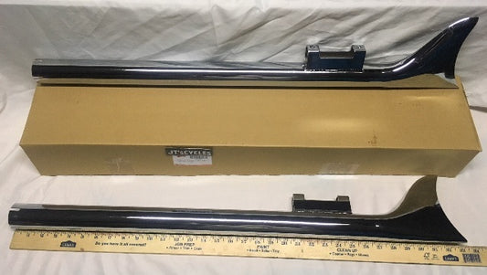 Vtwin Wyatt Gatling 33" Straight Fishtail Mufflers for 1995-16 Harley Touring FLHT