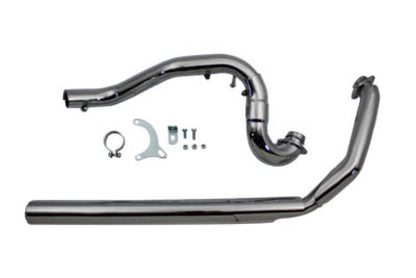 Vtwin Chrome True Dual Exhaust Head Pipes 2007-2008 Harley Touring FLHX FLHR FLT