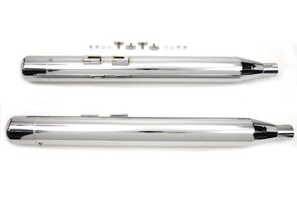 Wyatt Gatling Chrome Hollow Point Muffler Set fits 95-16 Harley Touring FLT