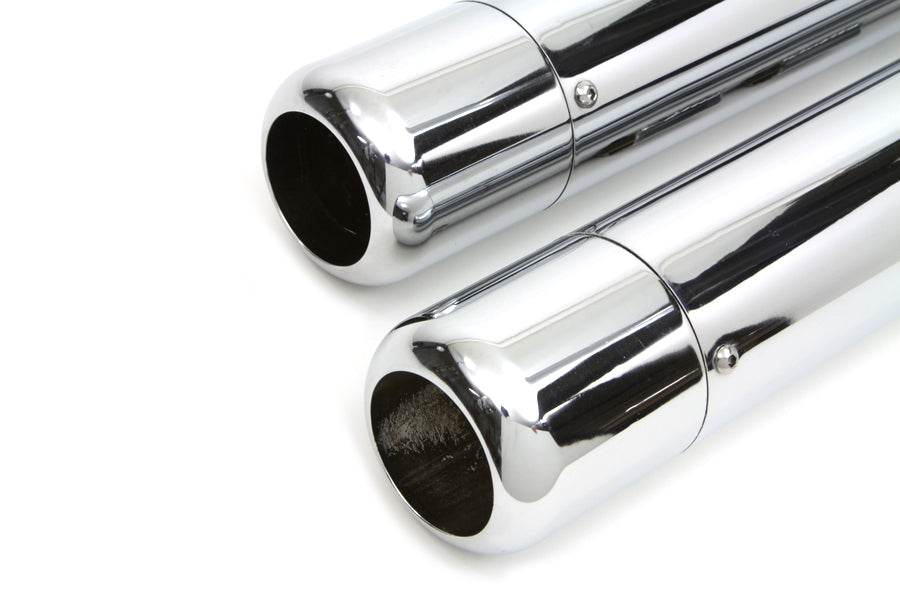 Wyatt Gatling Chrome Hollow Point Muffler Set fits 95-16 Harley Touring FLT