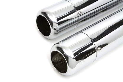 Wyatt Gatling Chrome Hollow Point Muffler Set fits 95-16 Harley Touring FLT