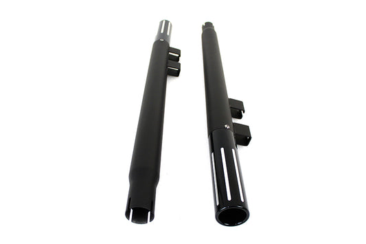 VTwin Shotgun Black Motorcycle Muffler Extensions for 1995-2016 Harley Touring
