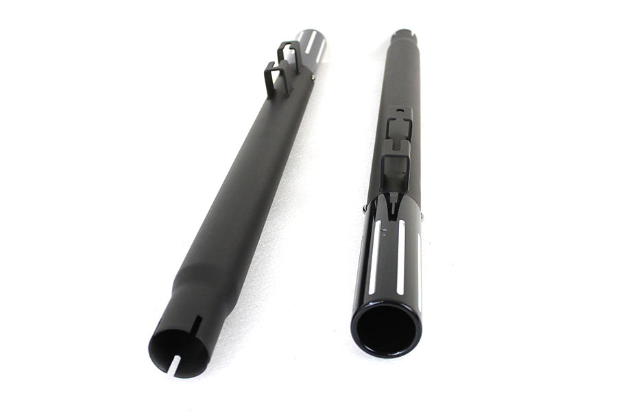 VTwin Shotgun Black Motorcycle Muffler Extensions for 1995-2016 Harley Touring