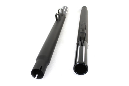 VTwin Shotgun Black Motorcycle Muffler Extensions for 1995-2016 Harley Touring